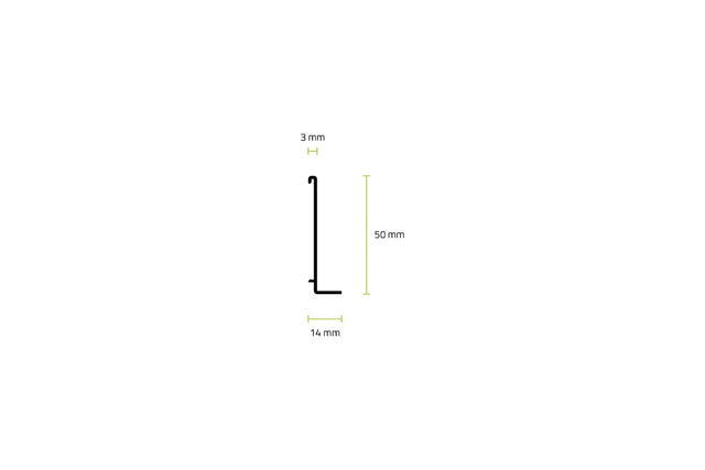 Smart Profiles SP-SL50 Sockelleiste, 14x50x2000mm
